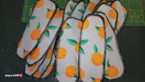Reusable pad liners prepared for assembly