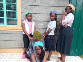 Girls showing their Crocheting work