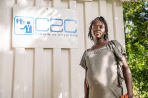 Mother-to-be visits C2C clinic for prenatal care