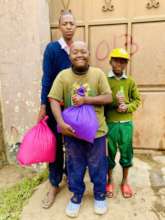 Students receive relief items