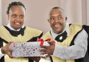 The presents! Dorine and Justine aka Tini