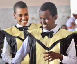 Two happy graduates - Winfrida and Joyce!