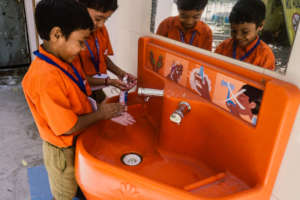 Washing hands with soap - so important!