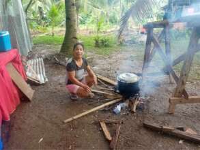 Making lunch for the volunteers