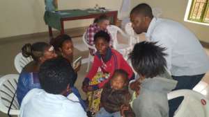 HROC basic workshop with unwed young mothers.