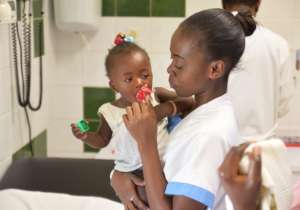 ISSI nurse in Monkole Hospital, DRC