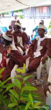 More Graduates listening to the graduation speech