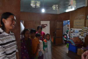 Meeting the students