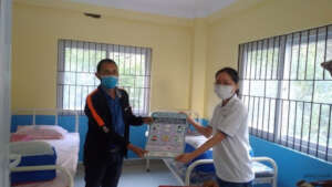 Delivering medical equipment to isolation center