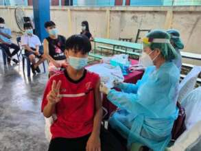 SAW student getting 2nd Covid vaccine shot
