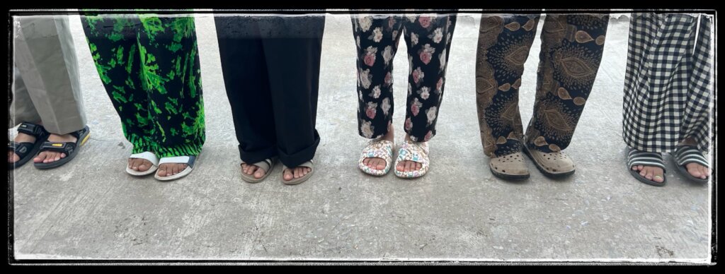 Karen refugee flip-flops