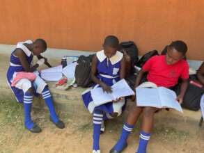 Primary 7 students getting ready for a test