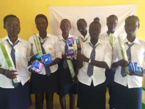 Students receive personal supplies at group mtg