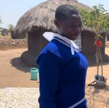 Fiona at her refugee camp
