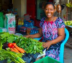 Maarifa Simbeliti, a produce vendor in Tanzania