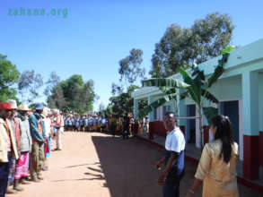 New School building right, first one to the left