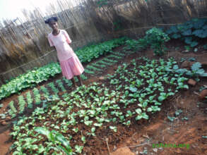 Her home garden