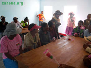 Visitors discussing the future of the school