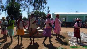 Traditional dance group performing
