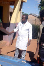 Our Paramedic with the new refrigerator