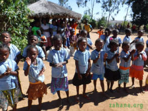 Students performing for the ceremony