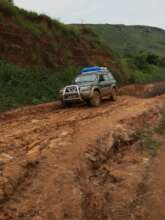 Navigating roads in the rainy season