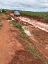 Navigating roads in the rainy season