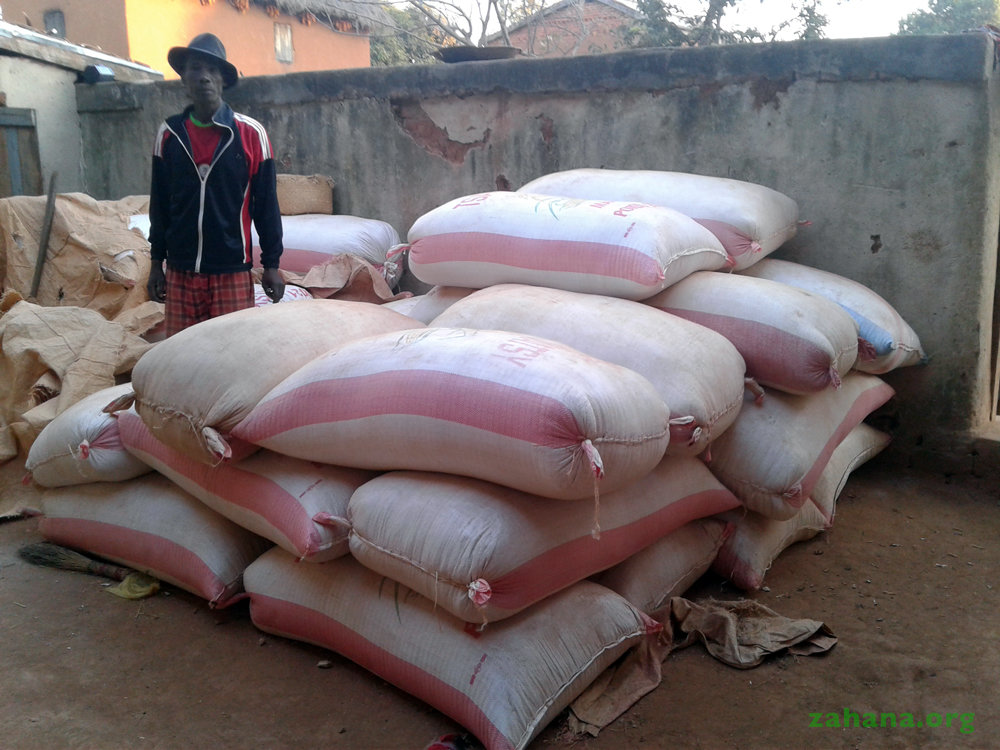 A ton of rice is a lot of bags...