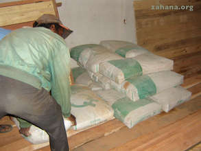 Rice stored in the communal grainary