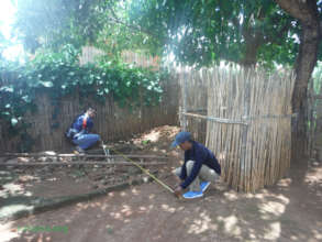 Engineering students taking measurements