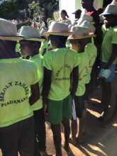 Celebrating the fair with green tshirts