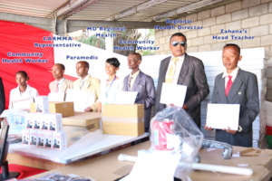 Groups shot with the prizes