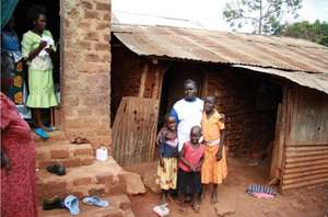 South Sudanese refugee family living in Uganda
