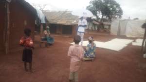 The community now practices social distancing