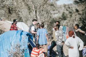 Outreach team looking for UAMs in the olive groves