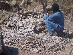 Quarry stones for building Mario Primary School