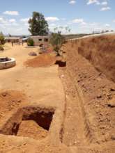 The trench digging and tree holes