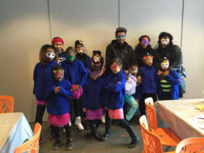 Mask-making in Prospect Park