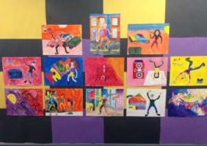Art work from the Visual Arts Residency at PS163