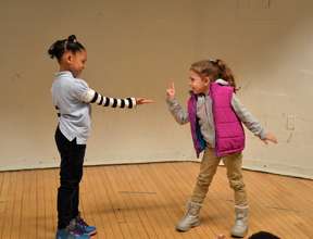 Students in an AFA drama workshop
