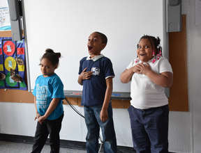 Students in an AFA drama workshop.