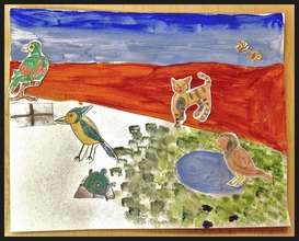 A piece of student artwork from our Haiku Program.