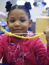 A participant in Literacy Through the Arts program