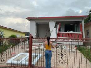 Hogar destruido en el Sur de PR