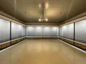 Exhibition room after the removal of the panels