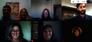 Virtual team meeting