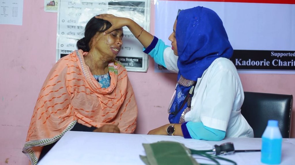 Hospital Care for 350 Acid Victims in Bangladesh