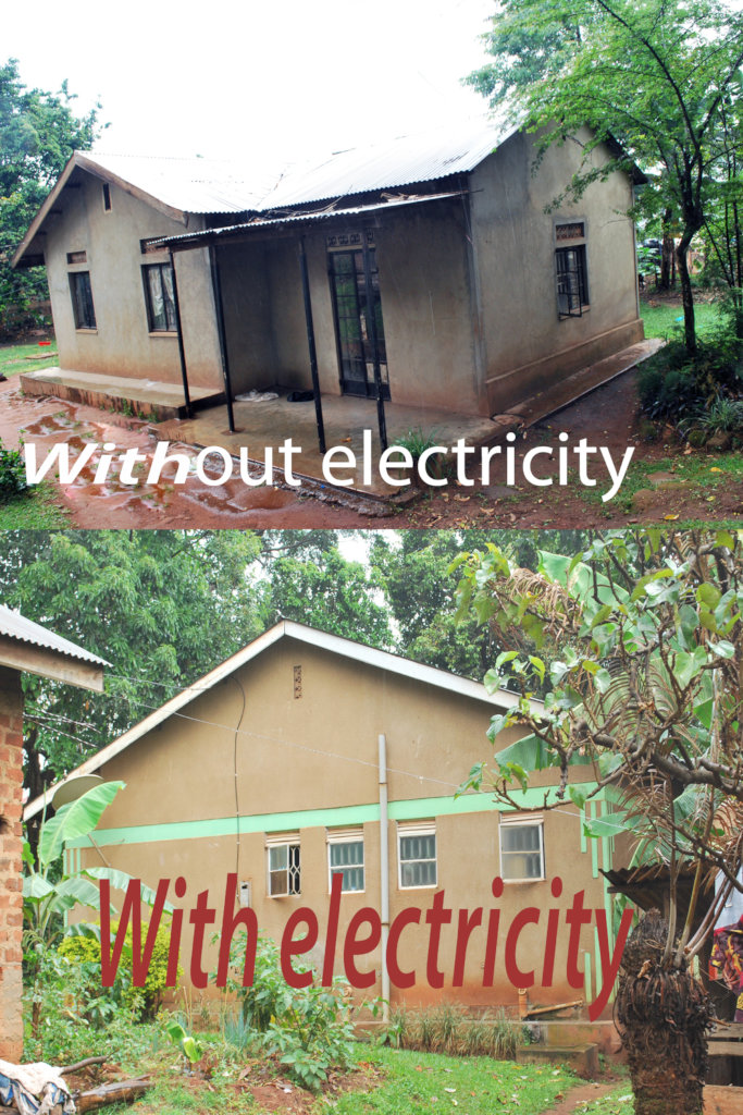 Electricity extension to 100 elderly in Uganda.