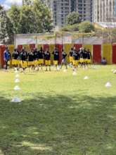 Meheret FC senior team warming up