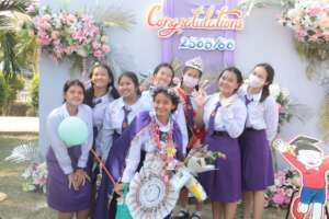 Graduates enjoying an elaborate celebration